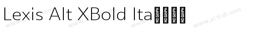 Lexis Alt XBold Ita字体转换